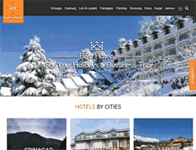 Tablet Screenshot of kashmirhotels.net